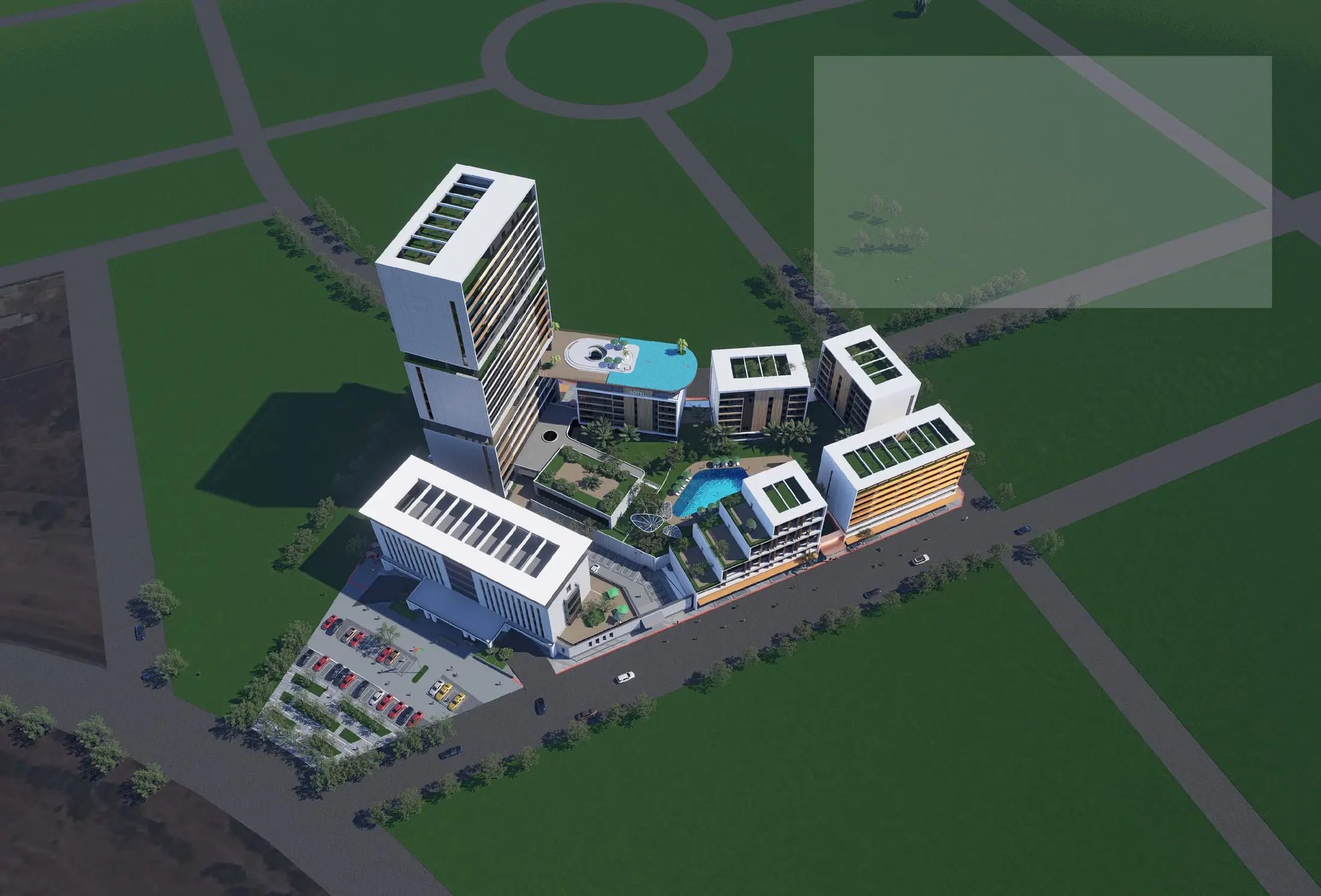ZAFARA PLAZZA, plan masse